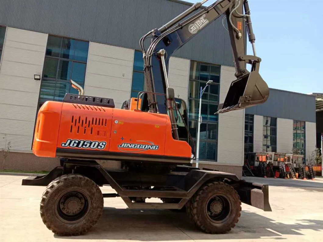 Chinese Excavators 6ton, 8ton, 13ton Digger Earth Moving Machinery Hydraulic Wheel Excavator